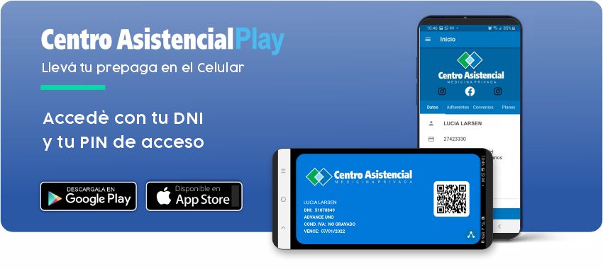 DescargÃ¡ la App de Centro Asistencial para iPhone o Android